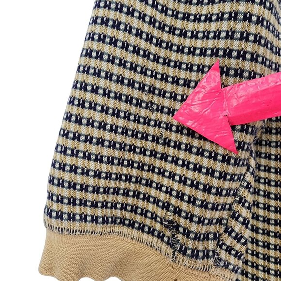 Vintage The Territory Ahead Mens XL Henley Shirt Knit Sweater Retro Pattern Tan - Picture 6 of 9